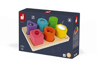 Drewniane puzzle sensoryczne "Kształty i dźwięki", Janod