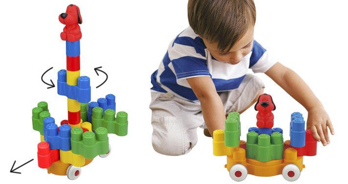 Pies Patryk z klockami Popoblocs K's Kids