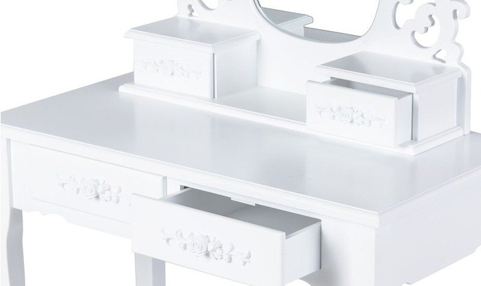 Toaletka dla dziewczynki z krzesłem Biały ogród Goodhome