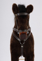 Brązowy koń na biegunach dla dzieci Alfa