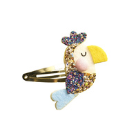 Brokatowe spinki do włosów Egzotyczne zwierzęta Zestaw kreatywny dla dzieci do tworzenia biżuterii Janod