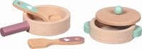 Zabawa w gotowanie Drewniane garnki dla dzieci Kitchen love Goki