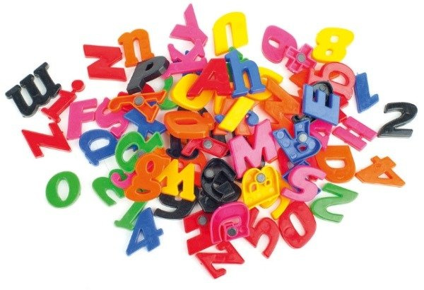 Tablica dwustronna dla dzieci 108 elementów Magnetyczne ramki