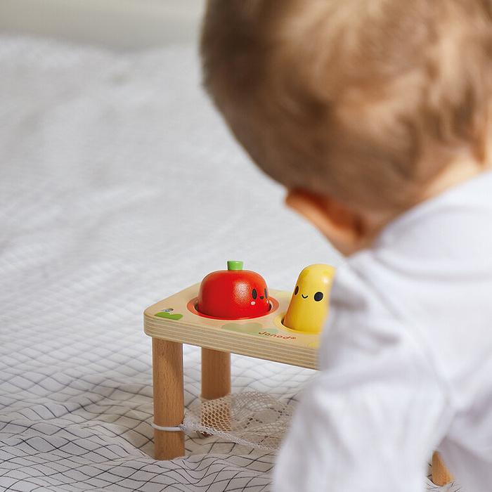 Gra przebijanka z młotkiem drewniana Warzywa Farma Janod