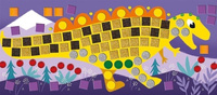 Zestaw kreatywny Mozaika Dinozaury 4+, Janod