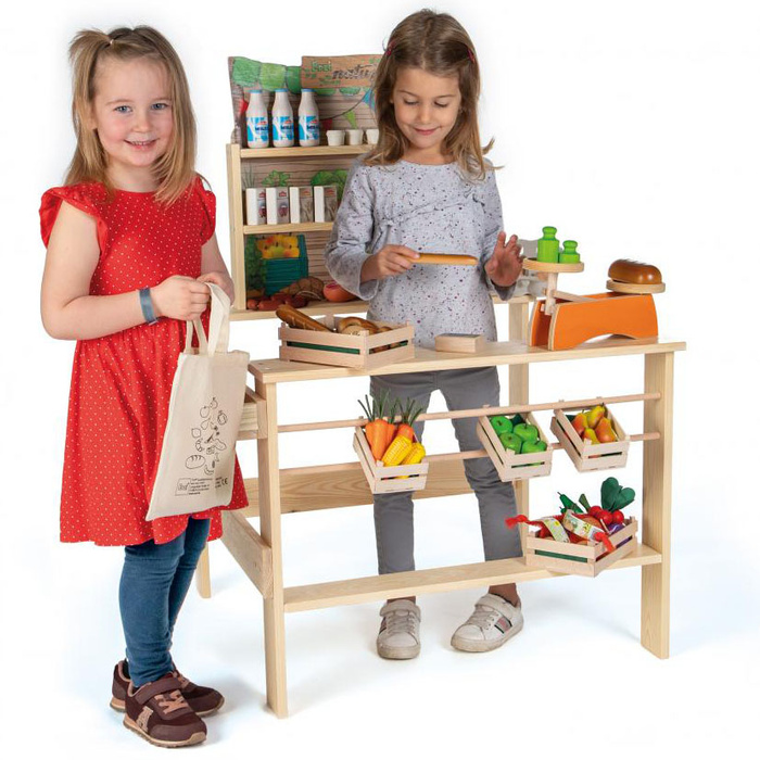 Drewniany sklep ekologiczny Erzi