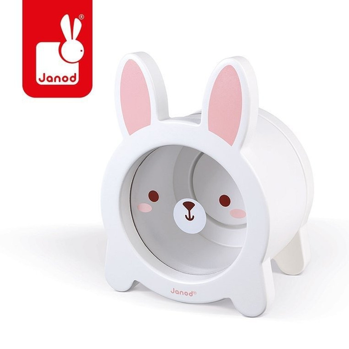 Drewniana skarbonka Królik 3+, Janod