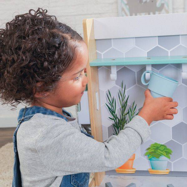 Kuchnia drewniana dla dzieci Lets Cook Natural z światłem i dźwiękiem KidKraft