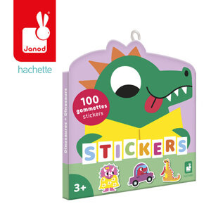 Naklejki wielorazowe dla dzieci 100 sztuk Dinozaury Janod