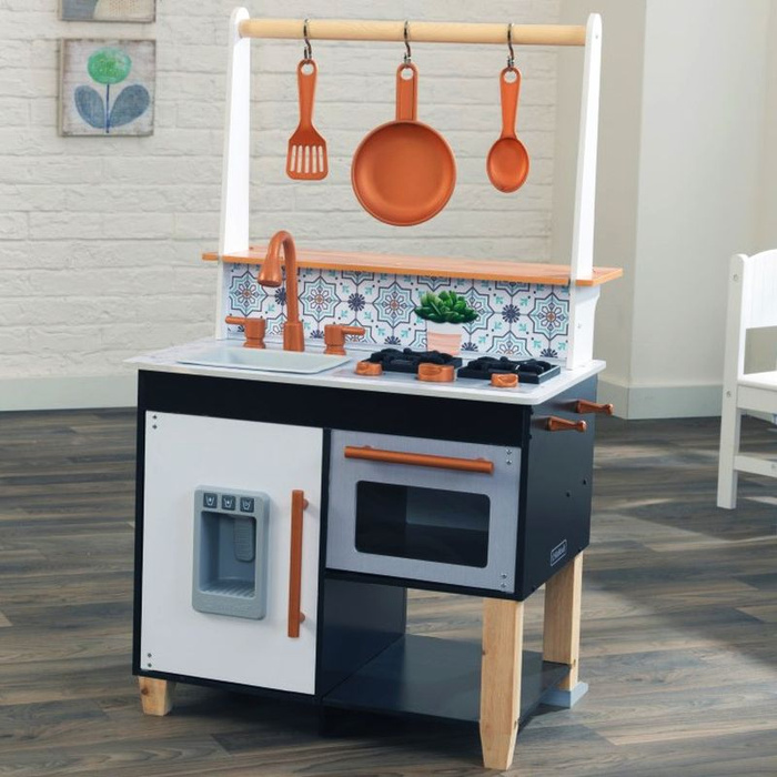 Czarna kuchnia dla dzieci Artisan Island KidKraft