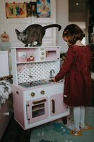 Duża kuchnia drewniana z dźwiękiem i 6 akcesoriami Candy Chic Janod