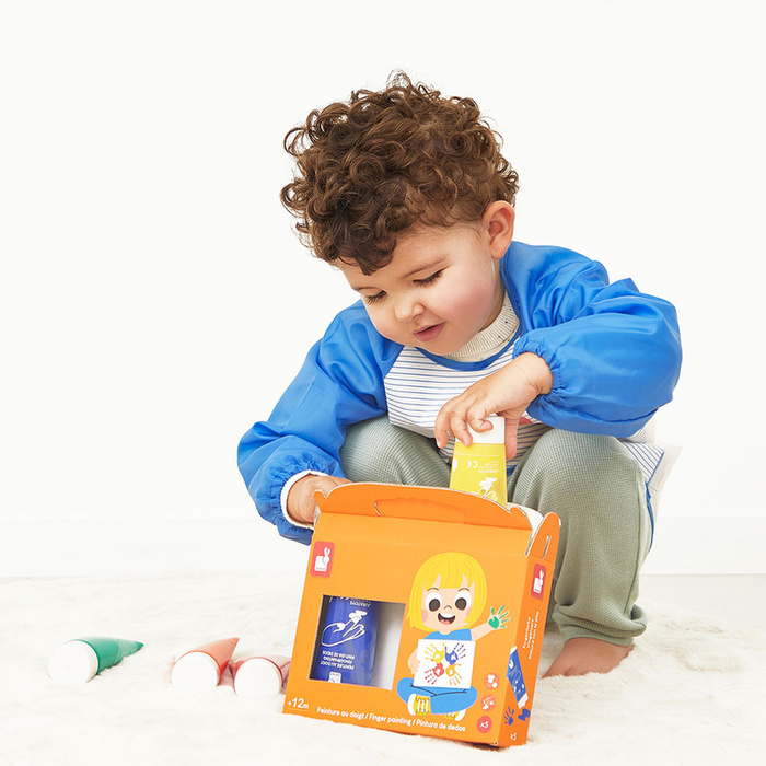 Farbki do malowania rękami 5 kolorów Janod