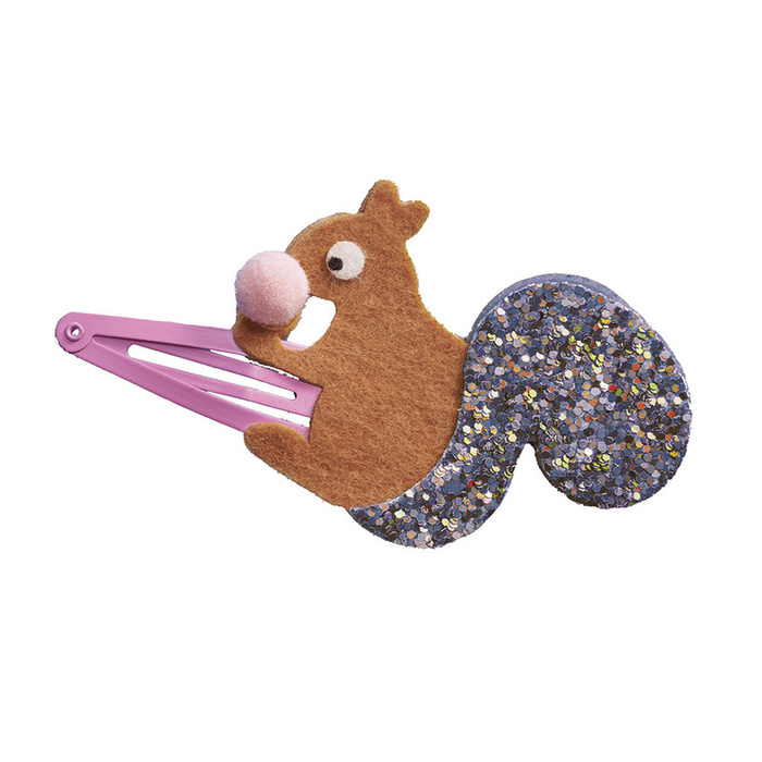 Brokatowe spinki do włosów Leśne zwierzątka Zestaw kreatywny dla dzieci do tworzenia biżuterii Janod