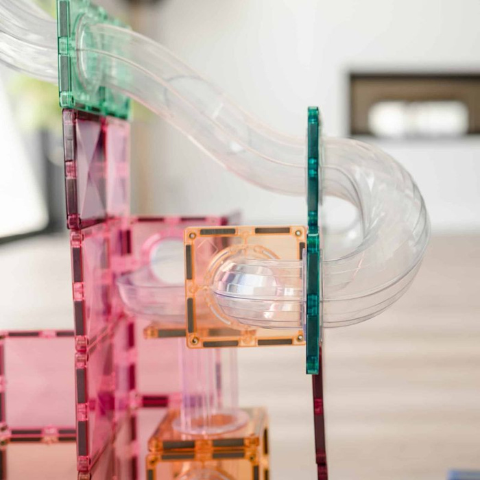 Kulodrom klocki magnetyczne Connetix Pastel Ball Run Expansion Pack 80 el