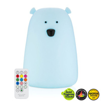Miś Duży lampka LED z pilotem niebieska Rabbit & Friends