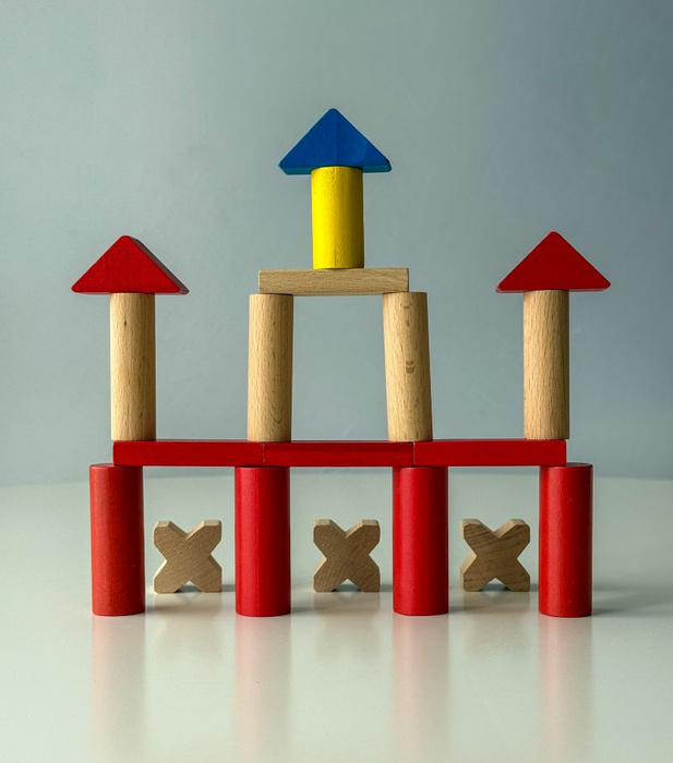 Drewniane klocki 300 elementów Mumbee