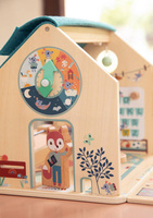 Drewniany multifunkcyjny zestaw do zabawy w Szkołę z 3 figurkami i akcesoriami Lilliputiens