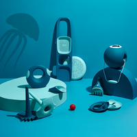 Zestaw łopatka + grabki Raki Dark Blue + Vintage Blue Quut