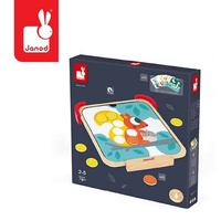 Drewniana układanka magnetyczna z tablicą Uczę się kolorów Janod