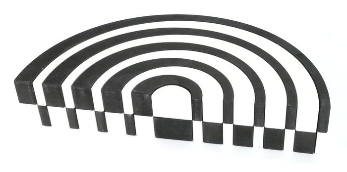 Klocki drewniane dla dzieci Łuk biel i czerń Bajo