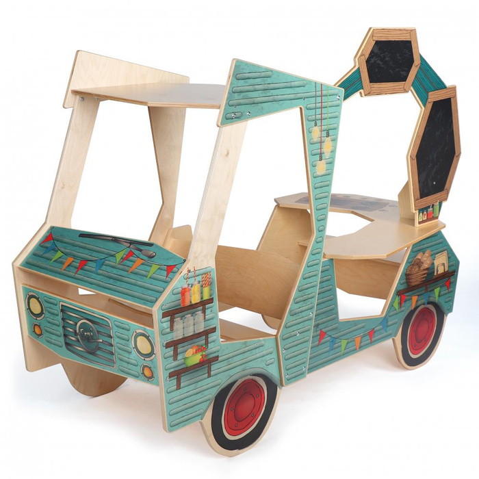 Drewniany Food Truck auto do zabawy w sklep Erzi