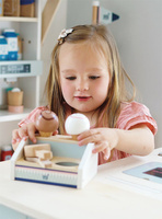 Drewniany zestaw do lodów Small Foot imitacje artykułów spożywczych dla dzieci