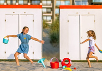 Wiaderko z sitkiem zestaw dla dzieci Bucki Lagoon + Banana Blue Quut