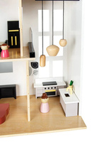 Nowoczesny domek dla lalek z tarasem