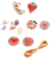 Zestaw do tworzenia biżuterii Serca 285 el Djeco