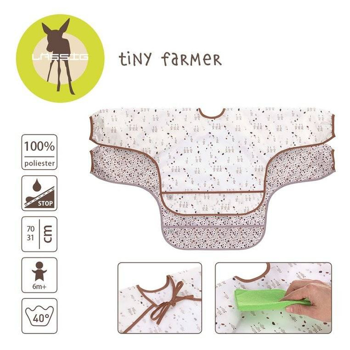 Zestaw śliniaków z długim rękawem Tiny Farmer Gąska Lassig