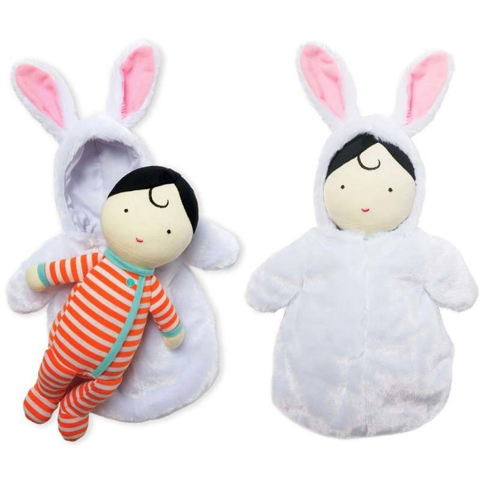 Lalka dla dzieci i śpiworek Krolik Nel Manhattan Toy
