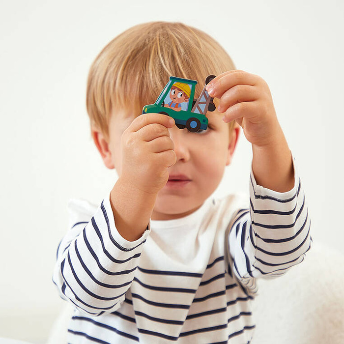 Magnetyczna układanka Na placu budowy Magneti'stories Janod