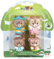 Rodzina 4 reniferów Renne figurki zwierząt Klorofil