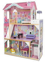 Domek dla lalek z drewna. Kolorowa Anna