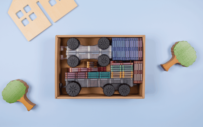 Klocki magnetyczne Connetix Pastel Transport Pack 50 el.