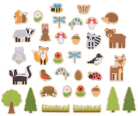 Magnesy Leśny Świat 35 sztuk Bigjigs Toys