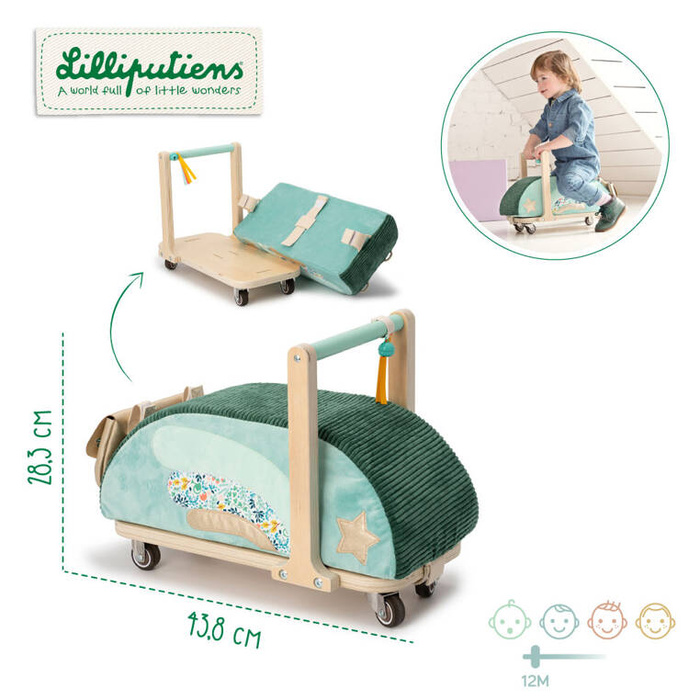 Drewniany jeździk z torebką Smok Joe LILLIPUTIENS