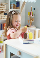 Drewniany zestaw lody na patyku Small Foot imitacje artykułów spożywczych dla dzieci