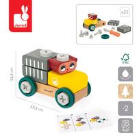 Autko drewniane cysterna do samodzielnego składania Miś Brico Kids Janod