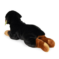 Maskotka dla dzieci pies rottweiler leżący 39 cm Rappa