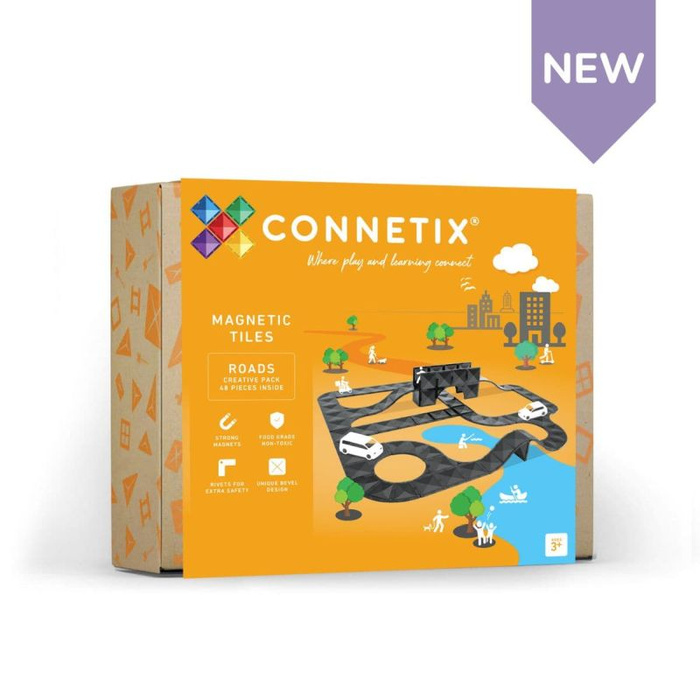 Klocki magnetyczne Connetix Creative Roads Pack 48 el