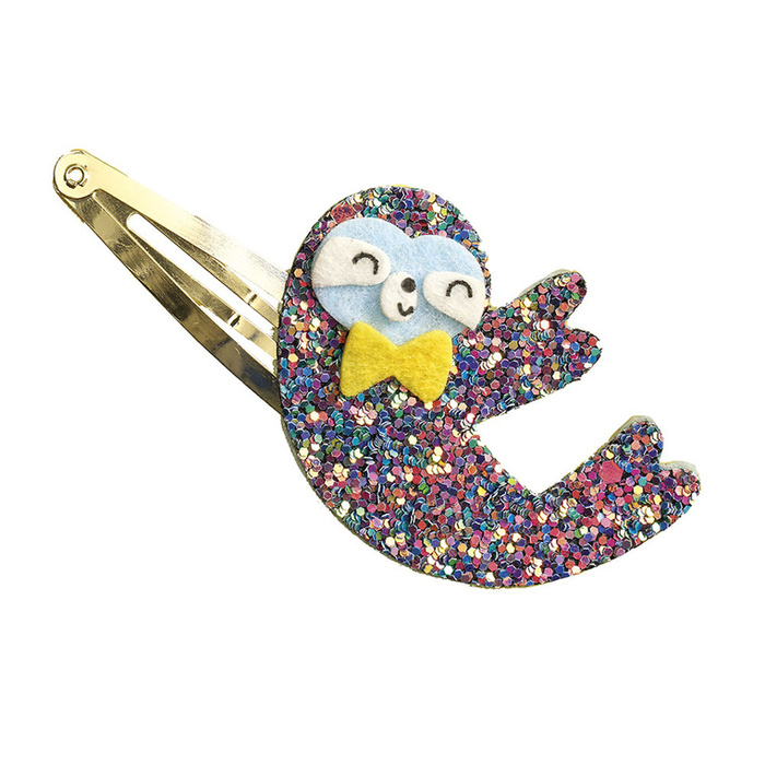 Brokatowe spinki do włosów Egzotyczne zwierzęta Zestaw kreatywny dla dzieci do tworzenia biżuterii Janod