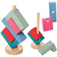 Układanka na paliku z klocków Nolik Manhattan Toy