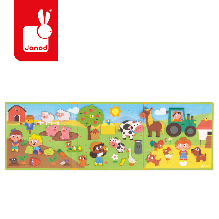 Magnetyczna układanka Farma Magneti'stories Janod