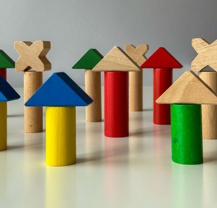 Drewniane klocki 300 elementów Mumbee