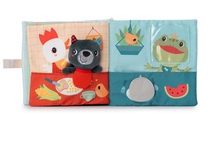 Miękka książeczka z przytulanką Smacznego! Wilk Louis Lilliputiens