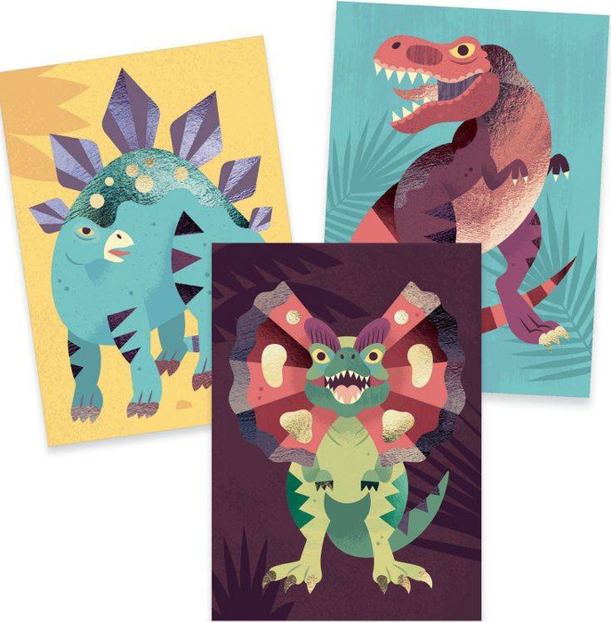 Zestaw do tworzenia metalicznych obrazków Dinozaury Djeco