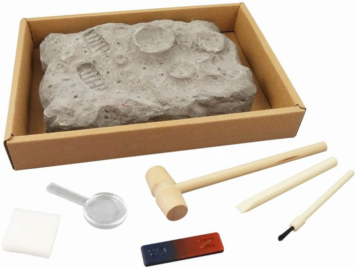 Zabawa edukacyjna dla dzieci Mały archeolog Kosmiczne skały Buki