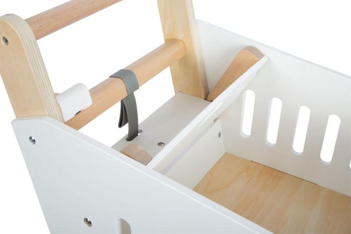 Biały wózek do zabaw w sklep dla dzieci Small Foot