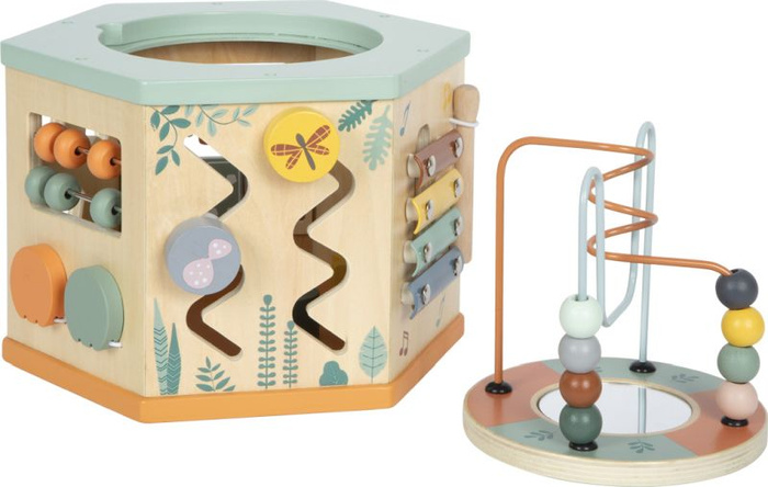 Kostka edukacyjna drewniana duża 7 stronna Safari Small Foot